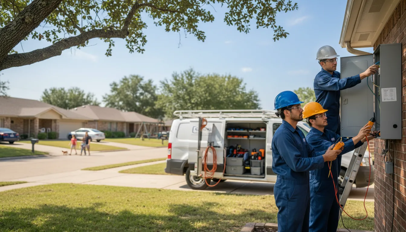 Certified electrician providing emergency electrical services in Elysian Fields, TX